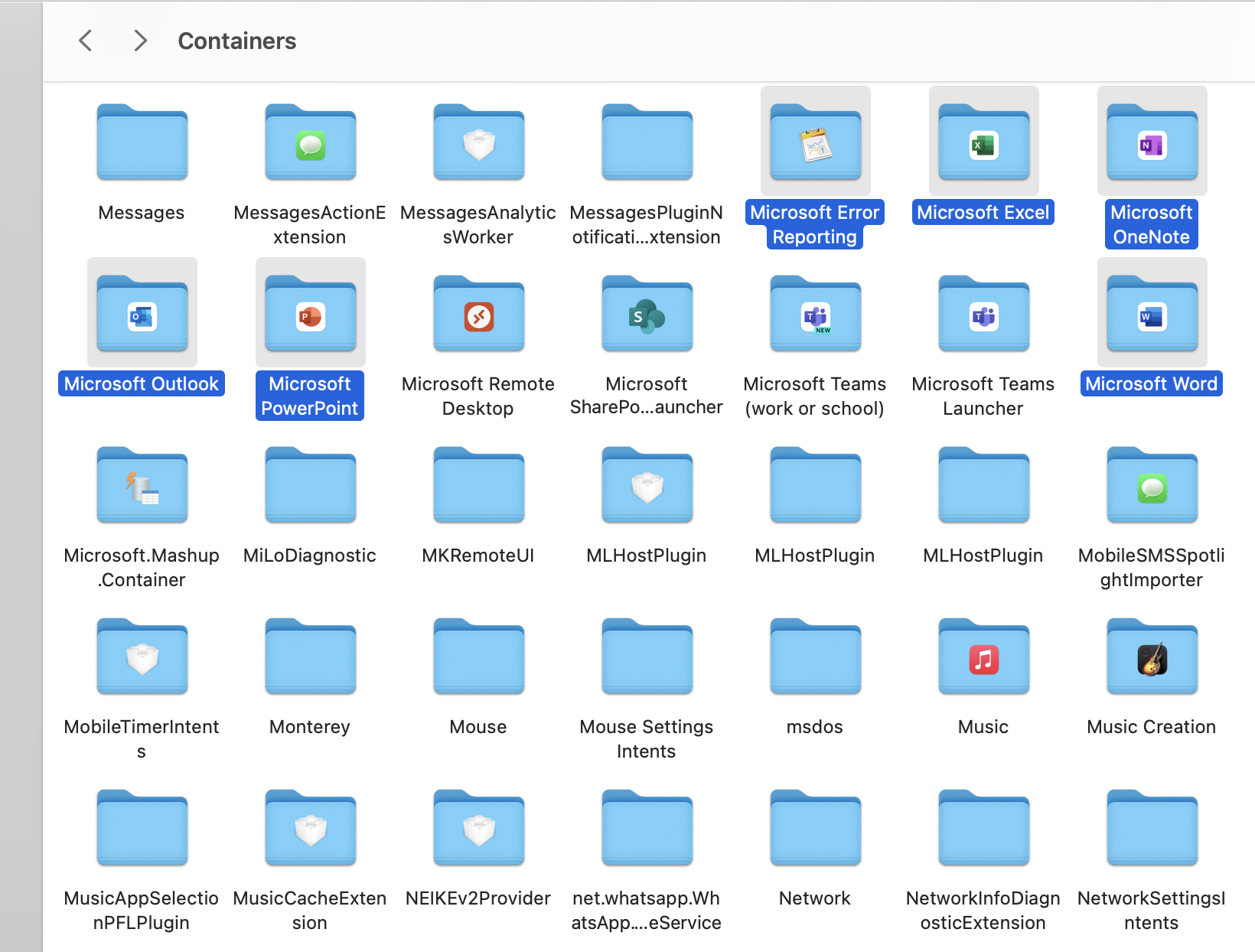 containers folder office mac