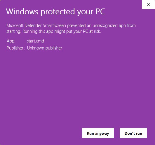 windows protected more info run