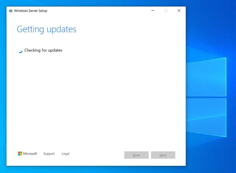 Windows 11 setup checking for updates