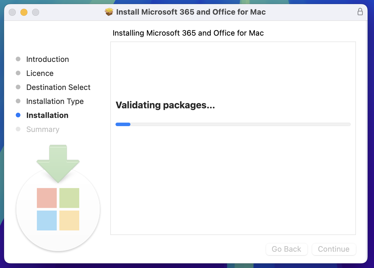 validating packages office mac install