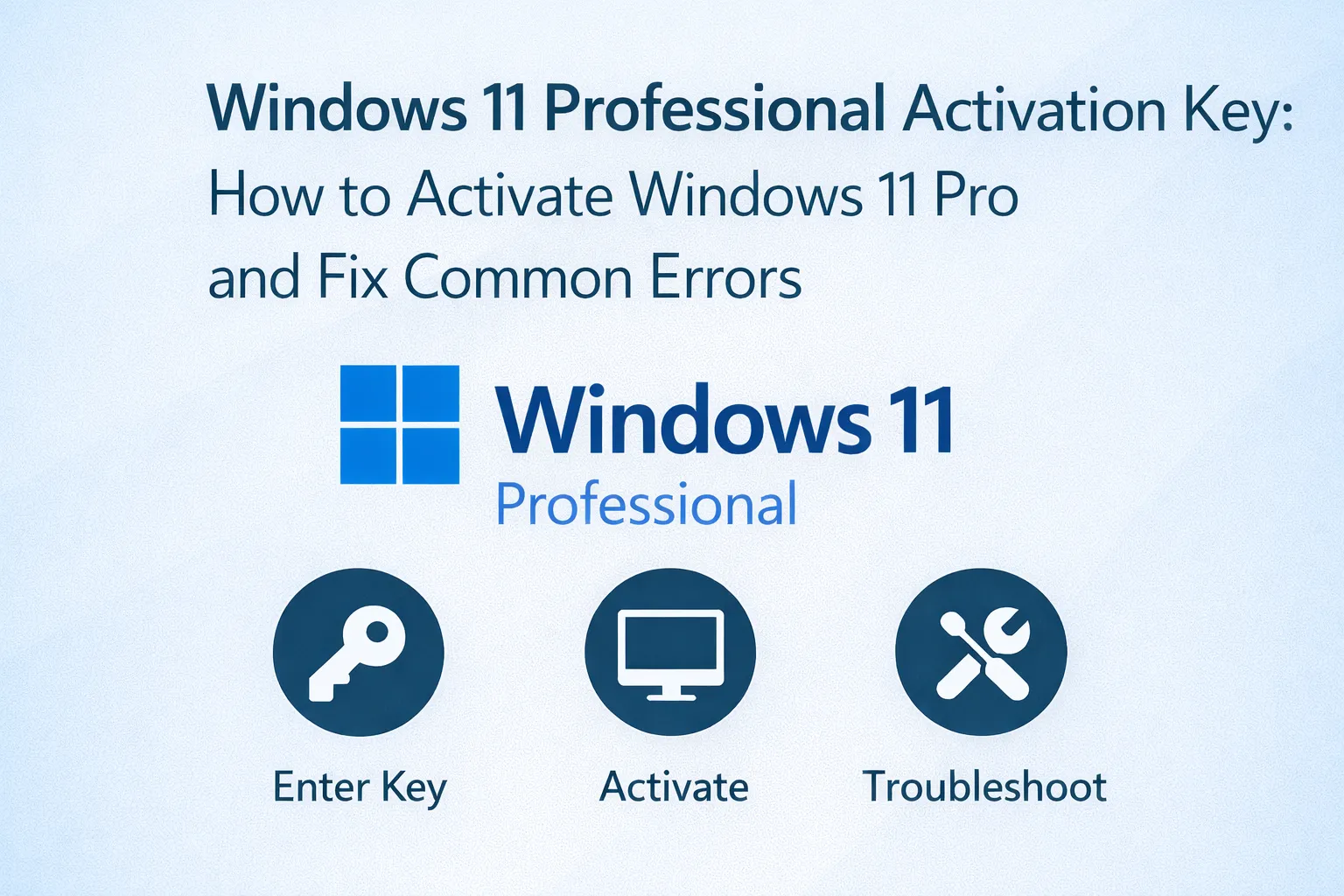 Windows 11 Professional Activation Key How to Activate Windows 11 Pro and Fix Common Errors