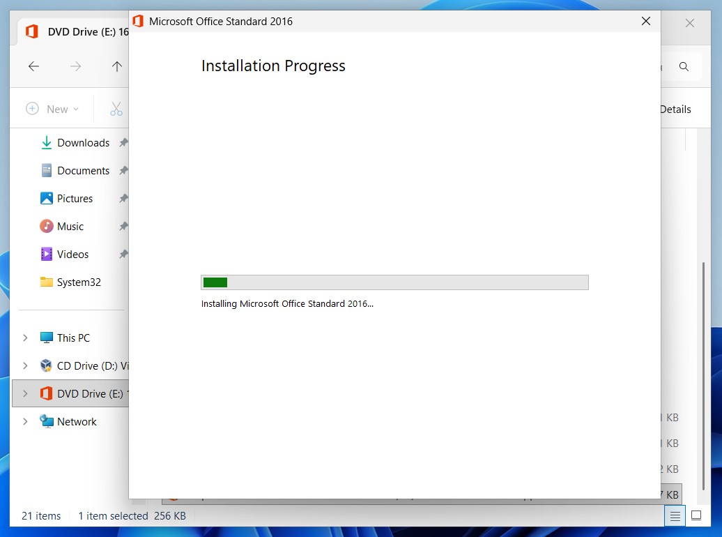 Step 05 installation progress