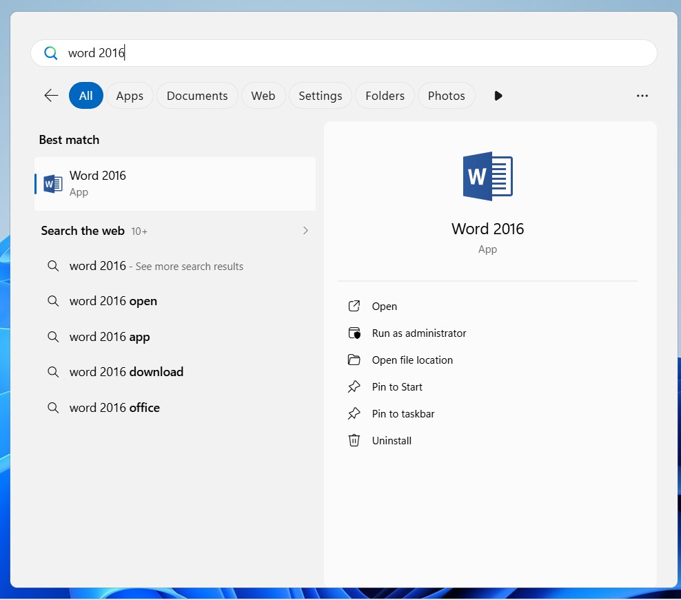 Step 07 open word application