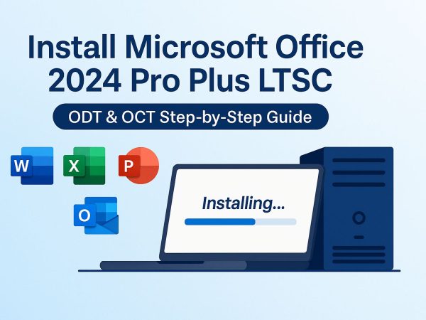 install office 2024 pro plus ltsc odt oct steps